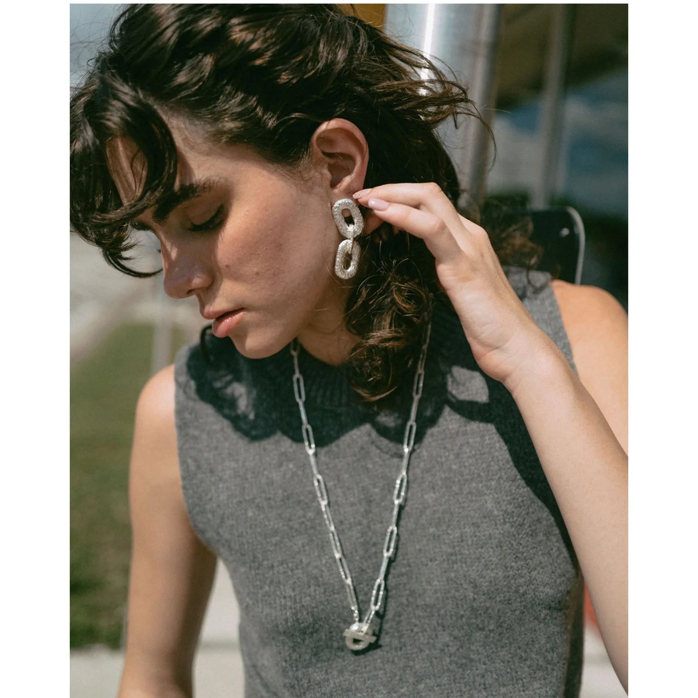 CONNECTED LINK EARRINGS