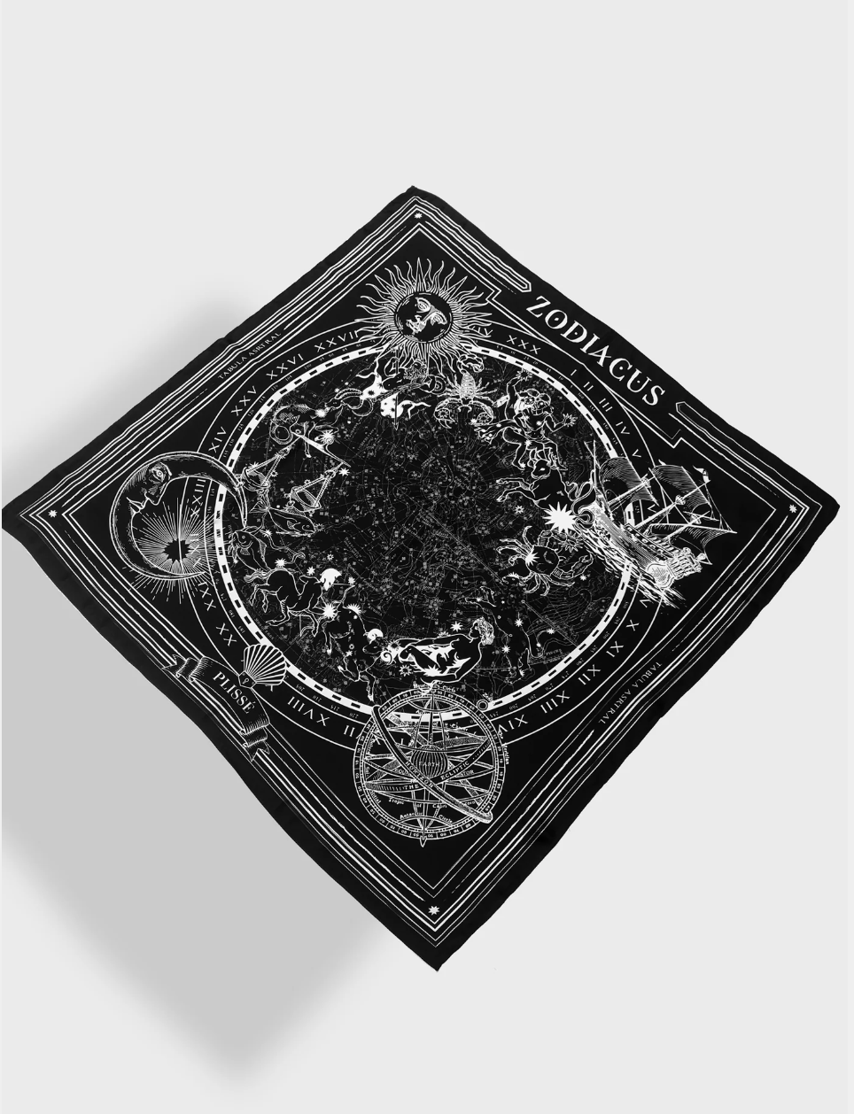 ZODIACUS BLACK SCARF