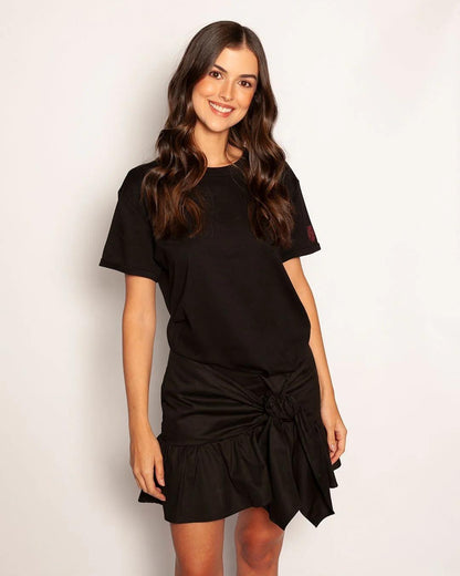 OPEN HEART BLACK DRESS