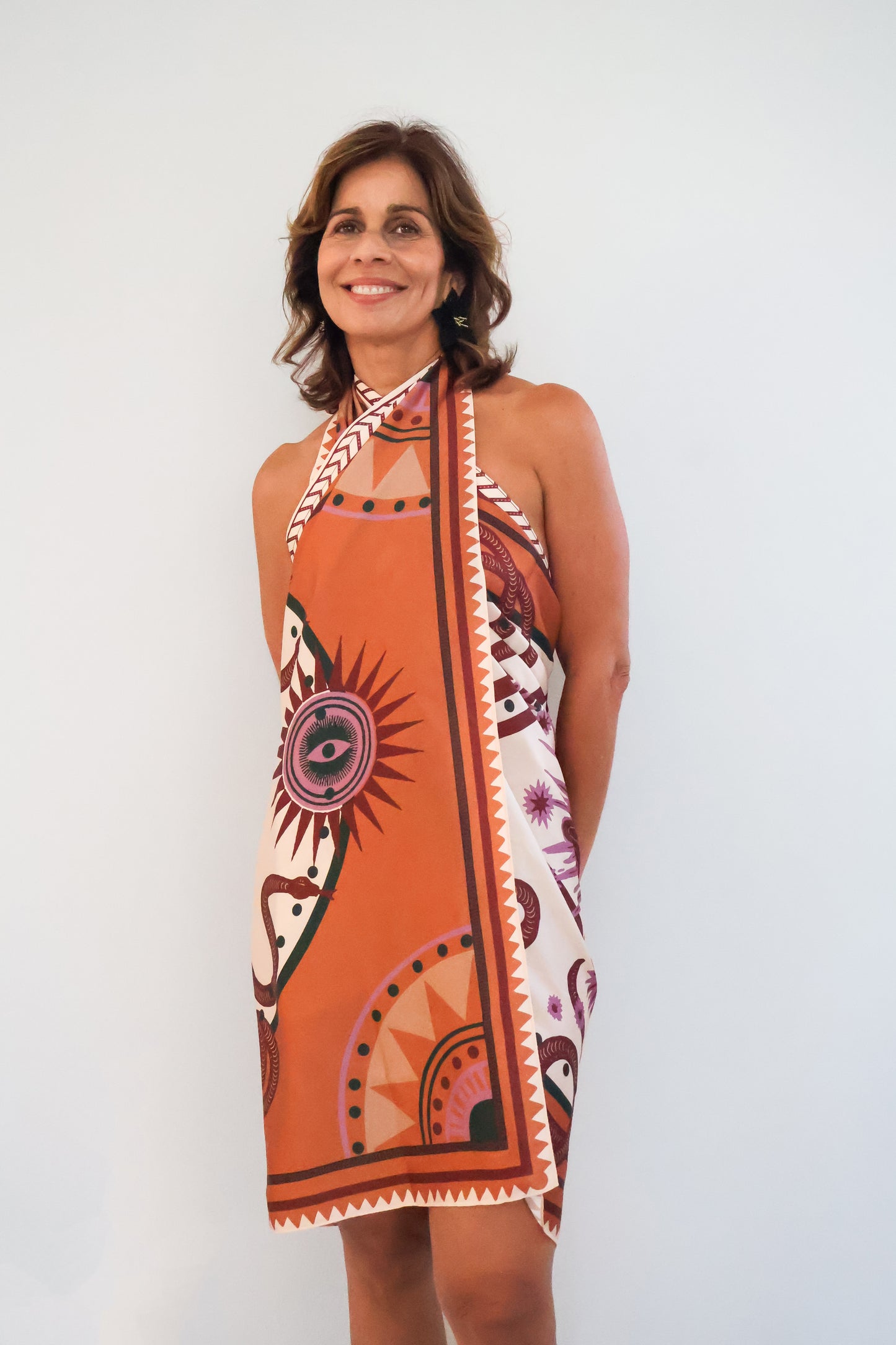 NAZAR SARI - WRAP DRESS CREAM