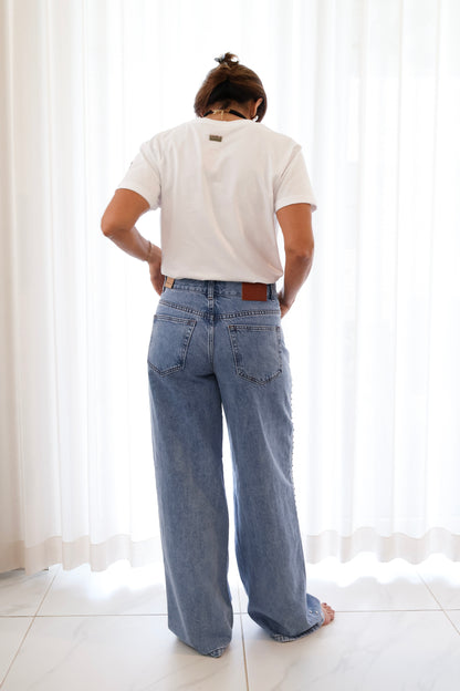 STUDDED DENIM