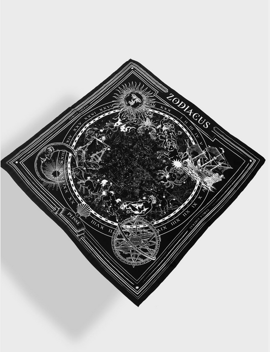 ZODIACUS BLACK SCARF